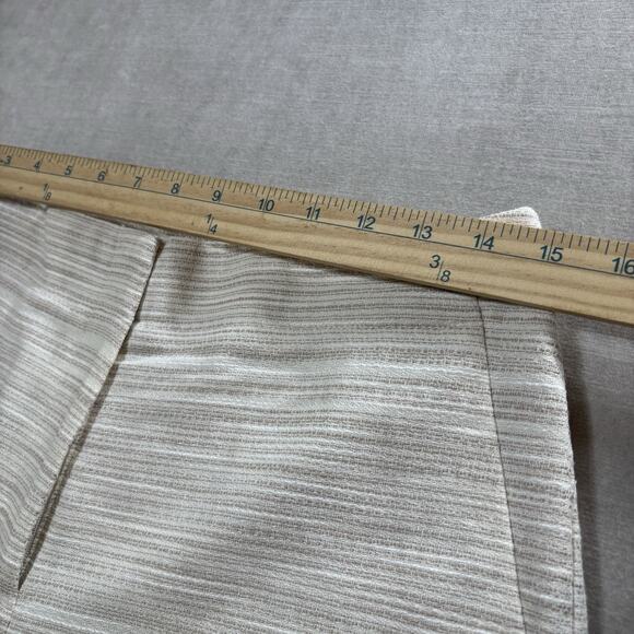 NWT Loft Striped Flat Front Shorts Size 2 Beige Classic Retro Dressy Picnic - Picture 6 of 11